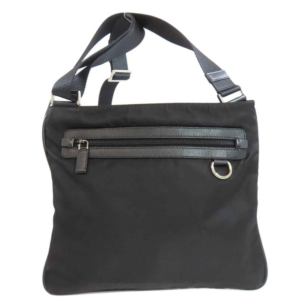 Prada black Crossbody trim Bag Tessuto leather